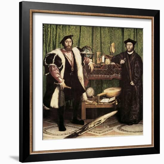 The Ambassadors-Hans Holbein the Younger-Framed Art Print