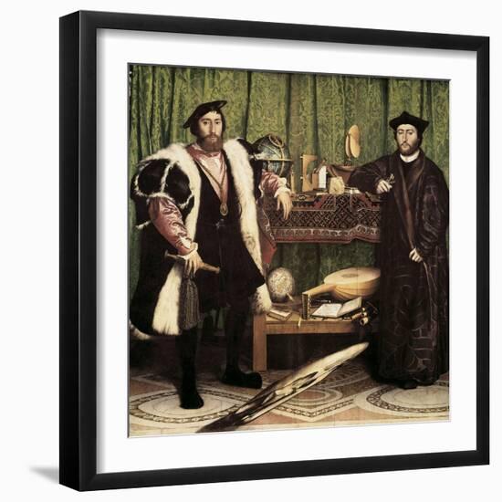 The Ambassadors-Hans Holbein the Younger-Framed Art Print