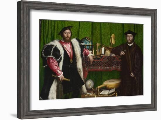 The Ambassadors-Hans Holbein the Younger-Framed Art Print