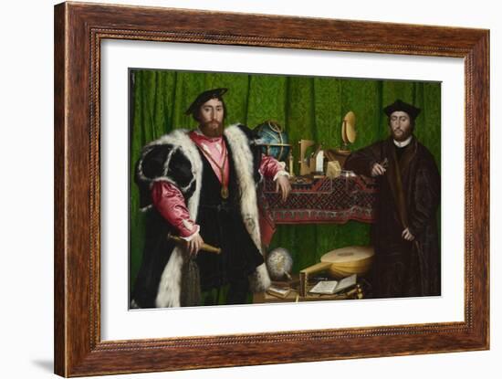 The Ambassadors-Hans Holbein the Younger-Framed Art Print