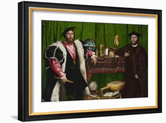 The Ambassadors-Hans Holbein the Younger-Framed Art Print