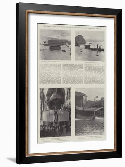 The America Cup Challenger, Launch of Shamrock II at Dumbarton, 20 April-null-Framed Giclee Print