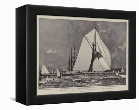 The America Cup Challenger on Her Trials, the Shamrock Off Cowes-Charles Edward Dixon-Framed Premier Image Canvas