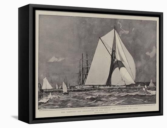 The America Cup Challenger on Her Trials, the Shamrock Off Cowes-Charles Edward Dixon-Framed Premier Image Canvas