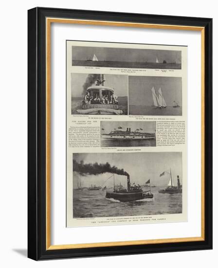 The America Cup Contest as Seen Through the Camera-null-Framed Giclee Print