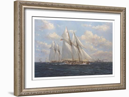 The America's Cup 1871 'Columbia Leading Livonia'-John Sutton-Framed Giclee Print