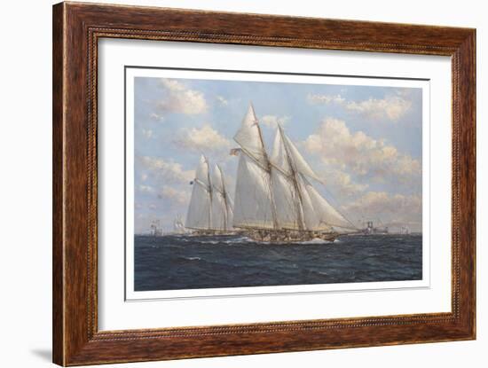 The America's Cup 1871 'Columbia Leading Livonia'-John Sutton-Framed Giclee Print