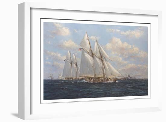The America's Cup 1871 'Columbia Leading Livonia'-John Sutton-Framed Giclee Print