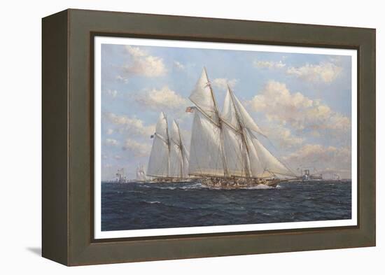 The America's Cup 1871 'Columbia Leading Livonia'-John Sutton-Framed Premier Image Canvas