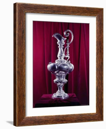 The America's Cup Yachting Trophy in the New York Yacht Club's Trophy Room-Dmitri Kessel-Framed Photographic Print