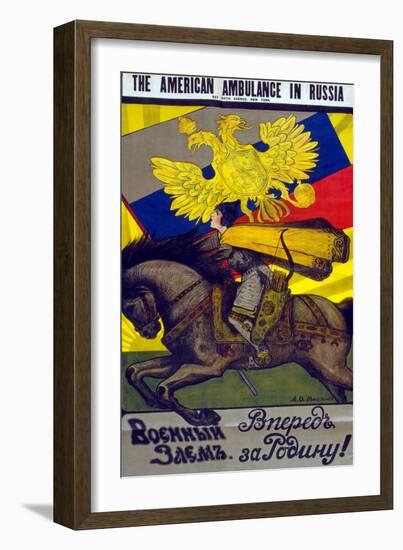 The American Ambulance in Russia, c.1917-A. O. Maksimov-Framed Giclee Print