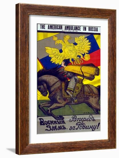 The American Ambulance in Russia, c.1917-A. O. Maksimov-Framed Giclee Print