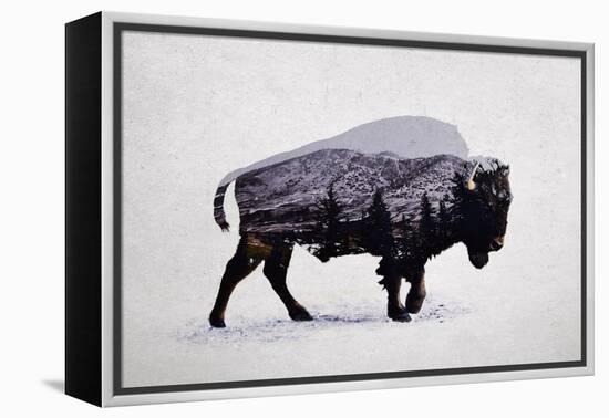 The American Bison-Davies Babies-Framed Stretched Canvas