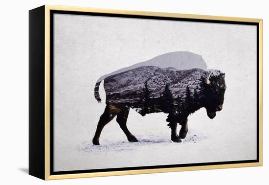 The American Bison-Davies Babies-Framed Stretched Canvas