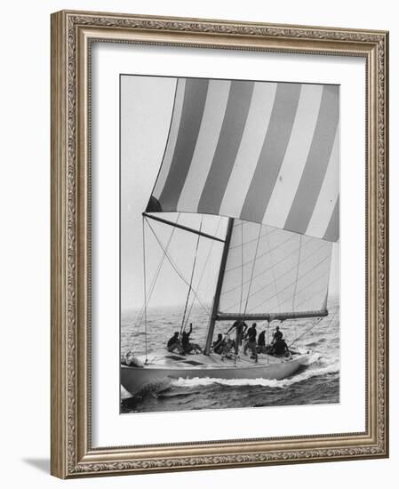 The American Eagle During America's Cup Race-George Silk-Framed Photographic Print