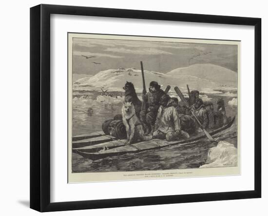 The American Franklin Search Expedition, Crossing Simpson's Strait in Kayaks-William Heysham Overend-Framed Giclee Print