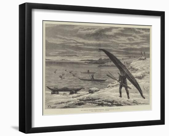 The American Franklin Search Expedition, Reindeer-Hunting in Kayaks-Frank Dadd-Framed Giclee Print