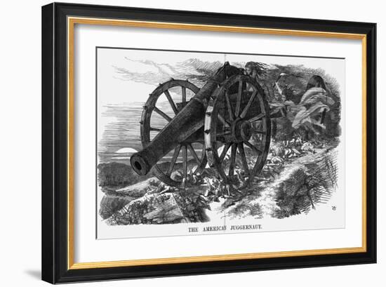 The American Juggernaut, 1864-John Tenniel-Framed Giclee Print