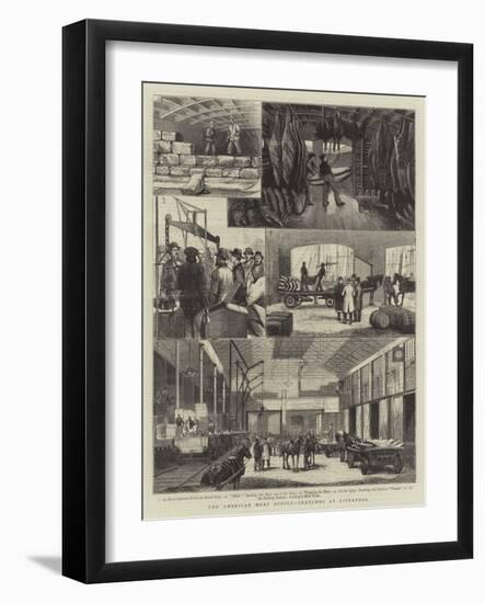 The American Meat Supply, Sketches at Liverpool-null-Framed Giclee Print