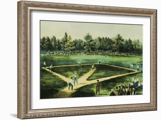 The American National Game of Baseball-Currier & Ives-Framed Giclee Print