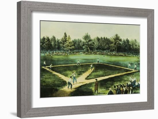 The American National Game of Baseball-Currier & Ives-Framed Giclee Print