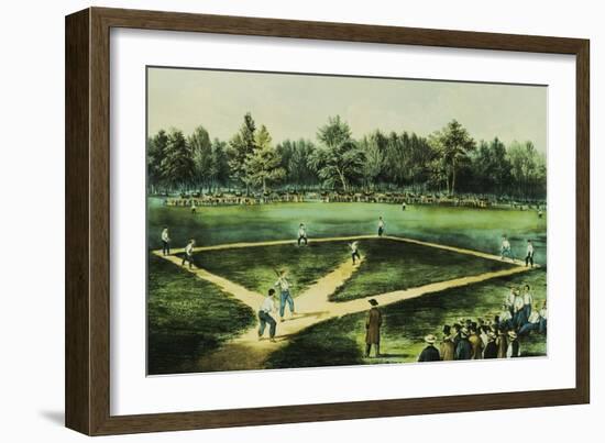 The American National Game of Baseball-Currier & Ives-Framed Giclee Print