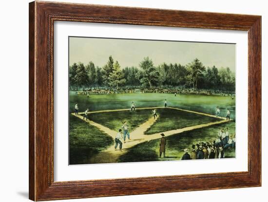 The American National Game of Baseball-Currier & Ives-Framed Giclee Print