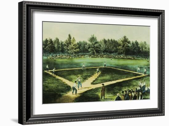 The American National Game of Baseball-Currier & Ives-Framed Giclee Print