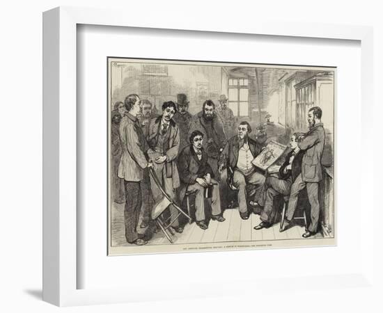 The American Presidential Election, a Sketch at Washington-Felix Regamey-Framed Giclee Print