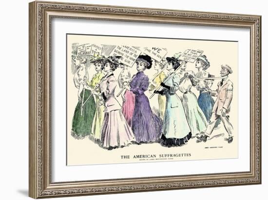 The American Suffragettes-James Montgomery Flagg-Framed Art Print