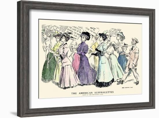 The American Suffragettes-James Montgomery Flagg-Framed Art Print