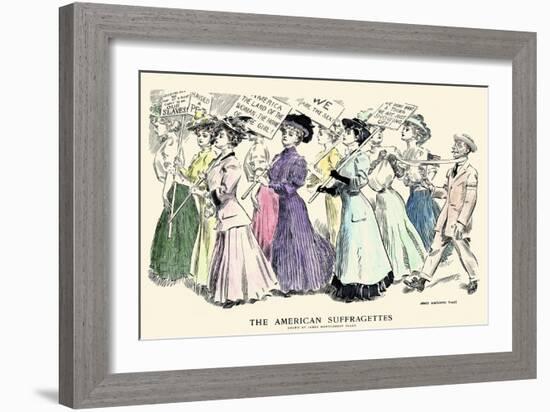 The American Suffragettes-James Montgomery Flagg-Framed Art Print