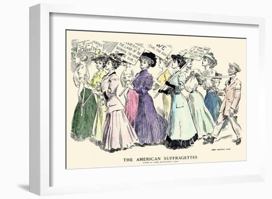 The American Suffragettes-James Montgomery Flagg-Framed Art Print