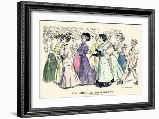 The American Suffragettes-James Montgomery Flagg-Framed Art Print