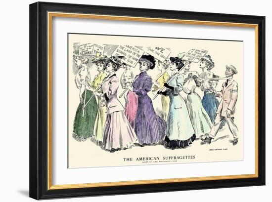 The American Suffragettes-James Montgomery Flagg-Framed Art Print