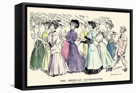 The American Suffragettes-James Montgomery Flagg-Framed Stretched Canvas