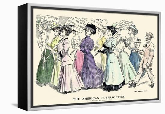 The American Suffragettes-James Montgomery Flagg-Framed Stretched Canvas