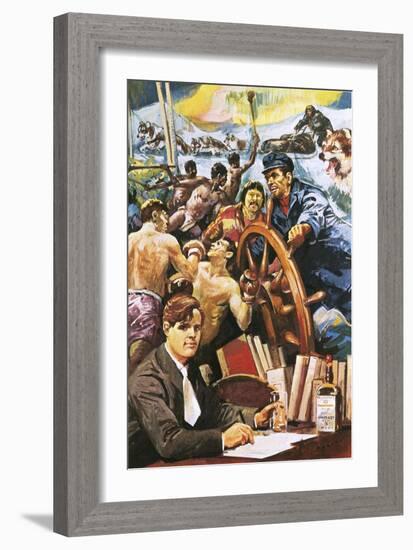 The American Writer, Jack London-Alberto Salinas-Framed Giclee Print