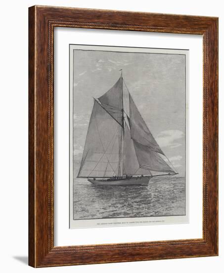 The American Yacht Volunteer, Built to Compete with the Thistle for the America Cup-null-Framed Giclee Print