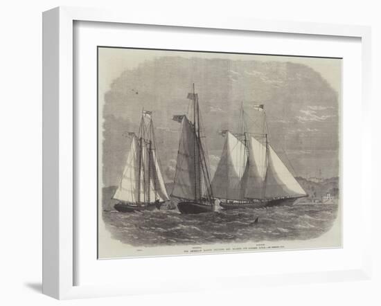 The American Yachts Saluting Her Majesty Off Osborne House-Edwin Weedon-Framed Premium Giclee Print