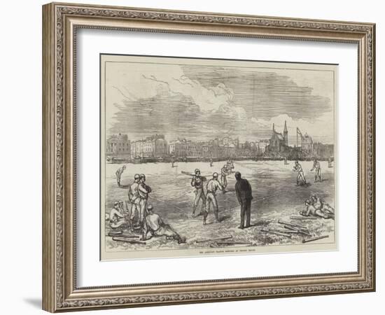 The Americans Playing Base-Ball at Prince's Ground-Charles Robinson-Framed Giclee Print