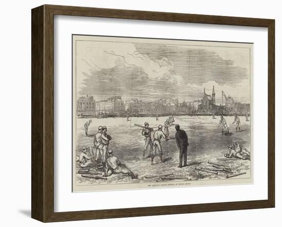 The Americans Playing Base-Ball at Prince's Ground-Charles Robinson-Framed Giclee Print