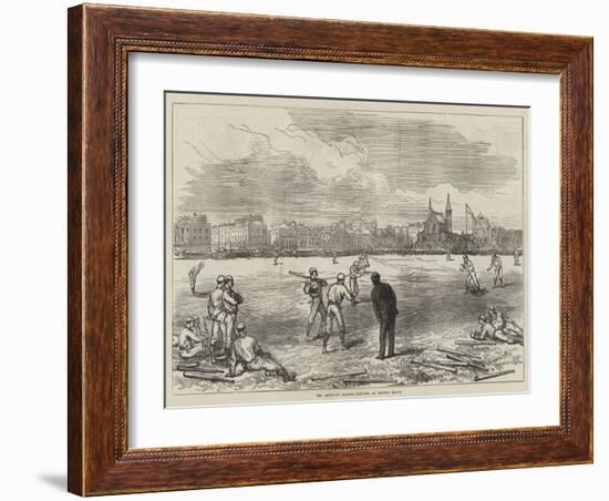 The Americans Playing Base-Ball at Prince's Ground-Charles Robinson-Framed Giclee Print