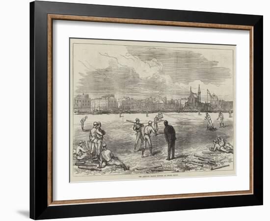 The Americans Playing Base-Ball at Prince's Ground-Charles Robinson-Framed Giclee Print