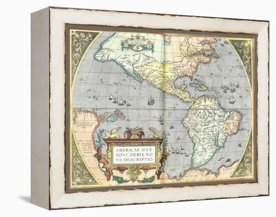 The Americas, 1592-Abraham Ortelius-Framed Premier Image Canvas