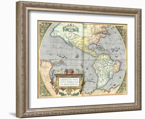 The Americas, 1592-Abraham Ortelius-Framed Giclee Print