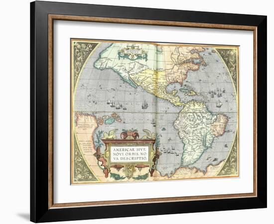 The Americas, 1592-Abraham Ortelius-Framed Giclee Print