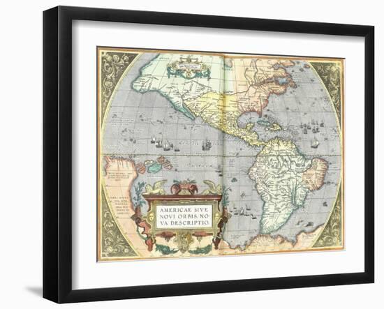 The Americas, 1592-Abraham Ortelius-Framed Giclee Print