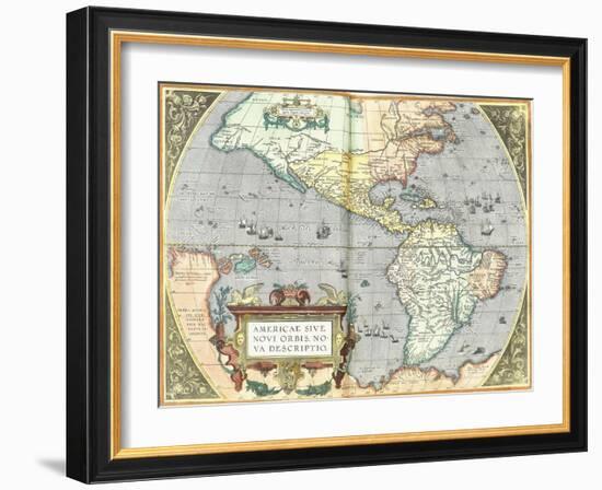 The Americas, 1592-Abraham Ortelius-Framed Giclee Print