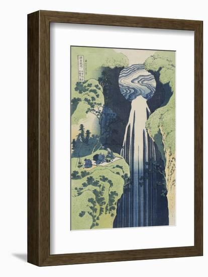 The Amida Falls in the Far Reaches of the Kisokaidô Road-Katsushika Hokusai-Framed Art Print